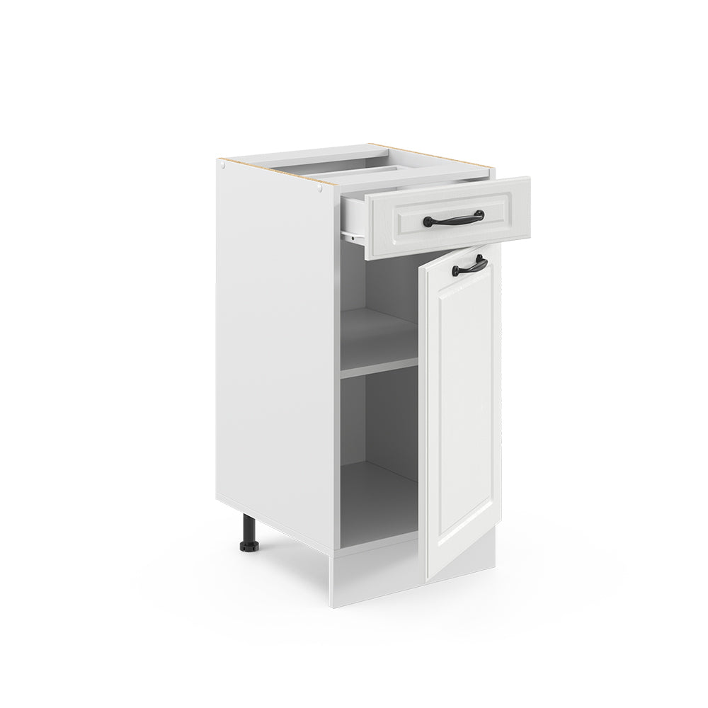 Vicco Mobiletto base per cucina Bianco casa di campagna 40 cm , PL Rovere