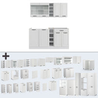 Vicco Cucina completa Casa di campagna bianca/bianco 160 cm , PL Marmo