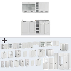 Vicco Cucina completa Casa di campagna bianca/bianco 160 cm , PL Rovere