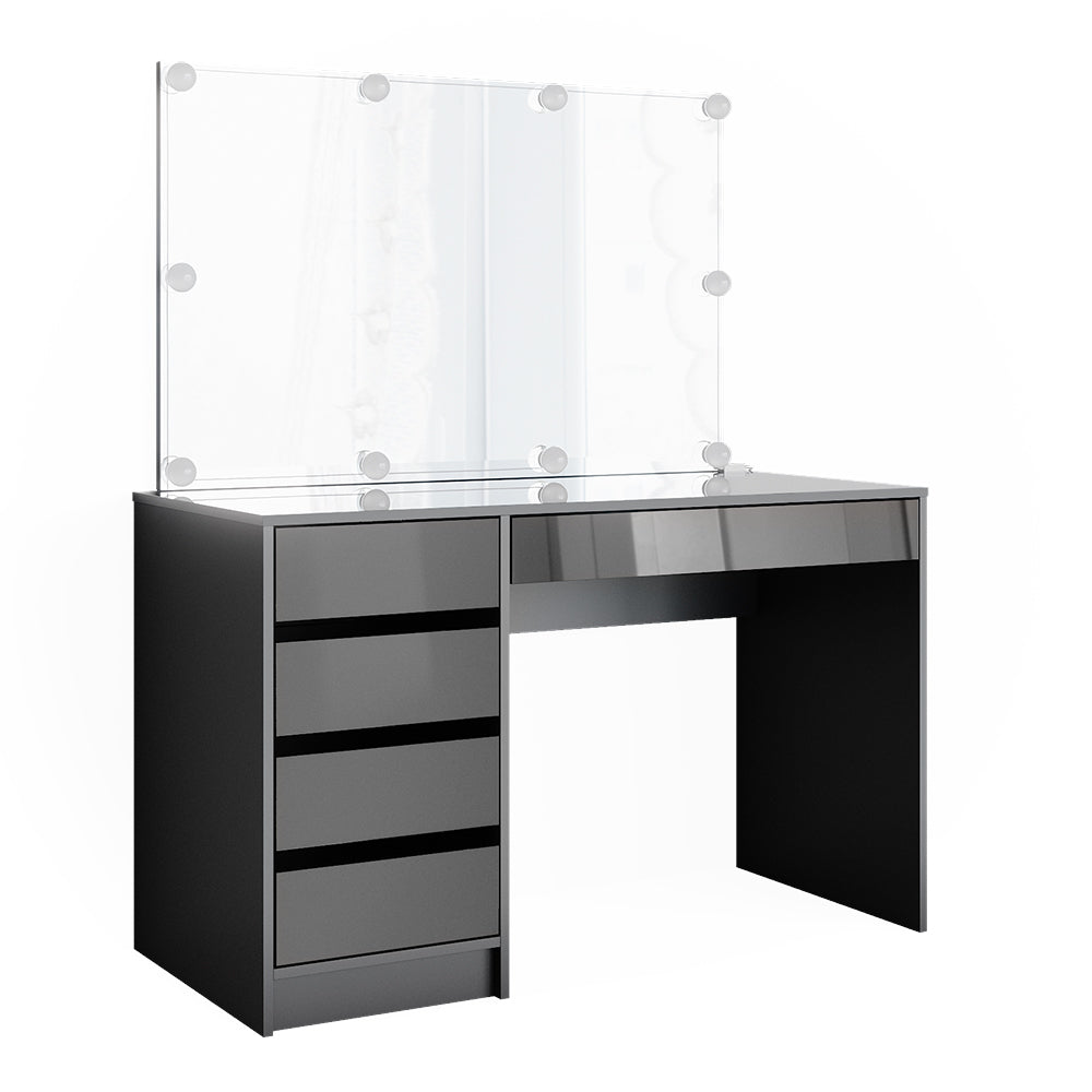 Vicco Tavolo da toeletta Antracite 55 cm con illuminazione a LED