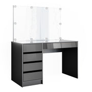 Vicco Tavolo da toeletta Antracite 55 cm con illuminazione a LED