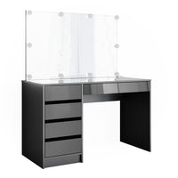 Vicco Tavolo da toeletta Antracite 55 cm con illuminazione a LED