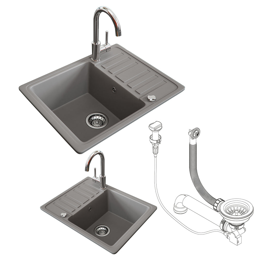 Bergström Lavello Calcestruzzo 57.5 x 46 cm con asciugatura