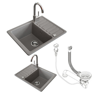 Bergström Lavello Calcestruzzo 57.5 x 46 cm con asciugatura