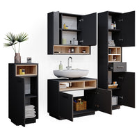 Vicco Set mobili bagno Antracite 4 parti