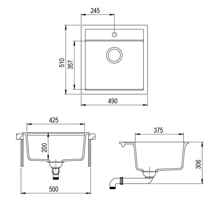 Bergström Lavello Bianco 49 x 51 cm