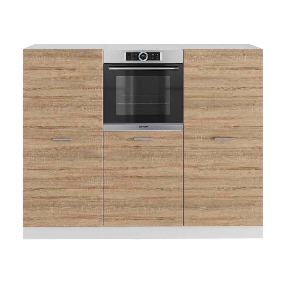 Vicco Cucine componibili piccole Sonoma/Bianco 180 cm senza piano di lavoro