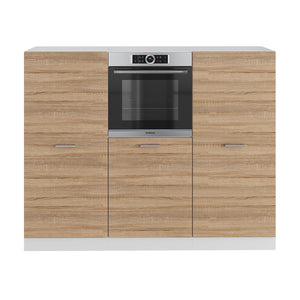 Vicco Cucine componibili piccole Sonoma/Bianco 180 cm senza piano di lavoro