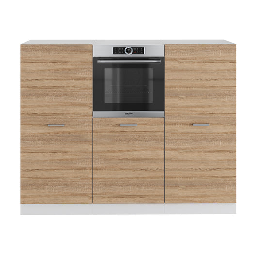 Vicco Cucine componibili piccole Sonoma/Bianco 180 cm senza piano di lavoro