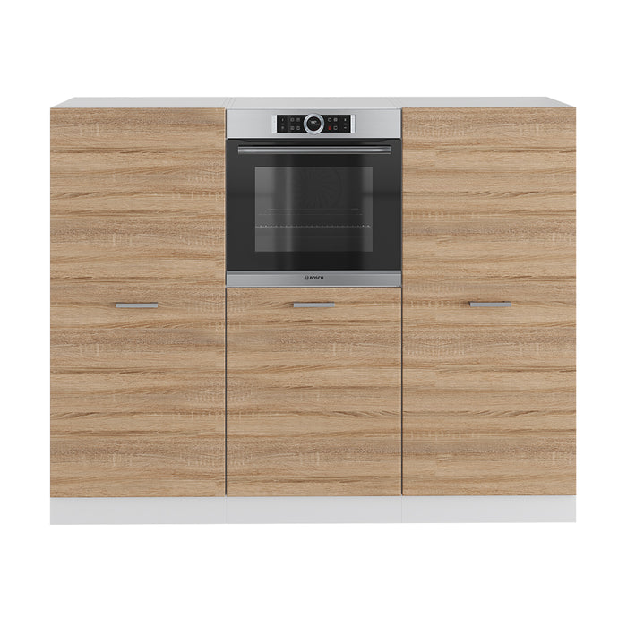 Vicco Cucine componibili piccole Sonoma/Bianco 180 cm senza piano di lavoro