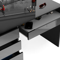 Vicco Tavolo da toeletta Antracite 55 cm con illuminazione a LED