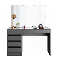 Vicco Tavolo da toeletta Antracite 55 cm con illuminazione a LED