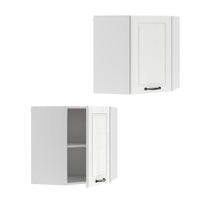 Vicco Mobile angolare da cucina Bianco casa di campagna 57 cm