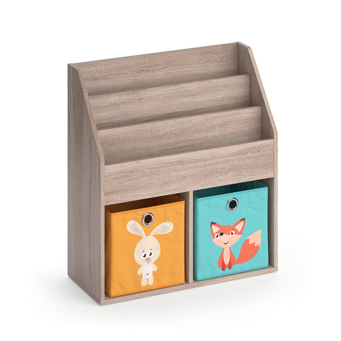 Vicco Libreria bambini Sonoma 30.7 x 79 cm con 2 scatole pieghevoli opt.1