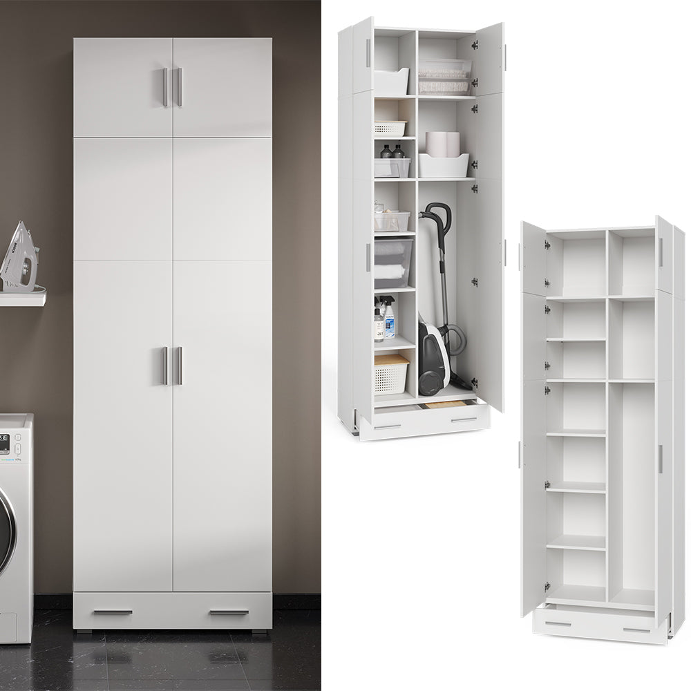 Vicco Scaffale per file Bianco 80 x 182.4 cm con estensione dell'armadio e cassetto