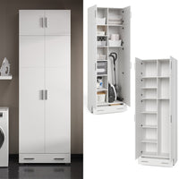 Vicco Scaffale per file Bianco 80 x 182.4 cm con estensione dell'armadio e cassetto