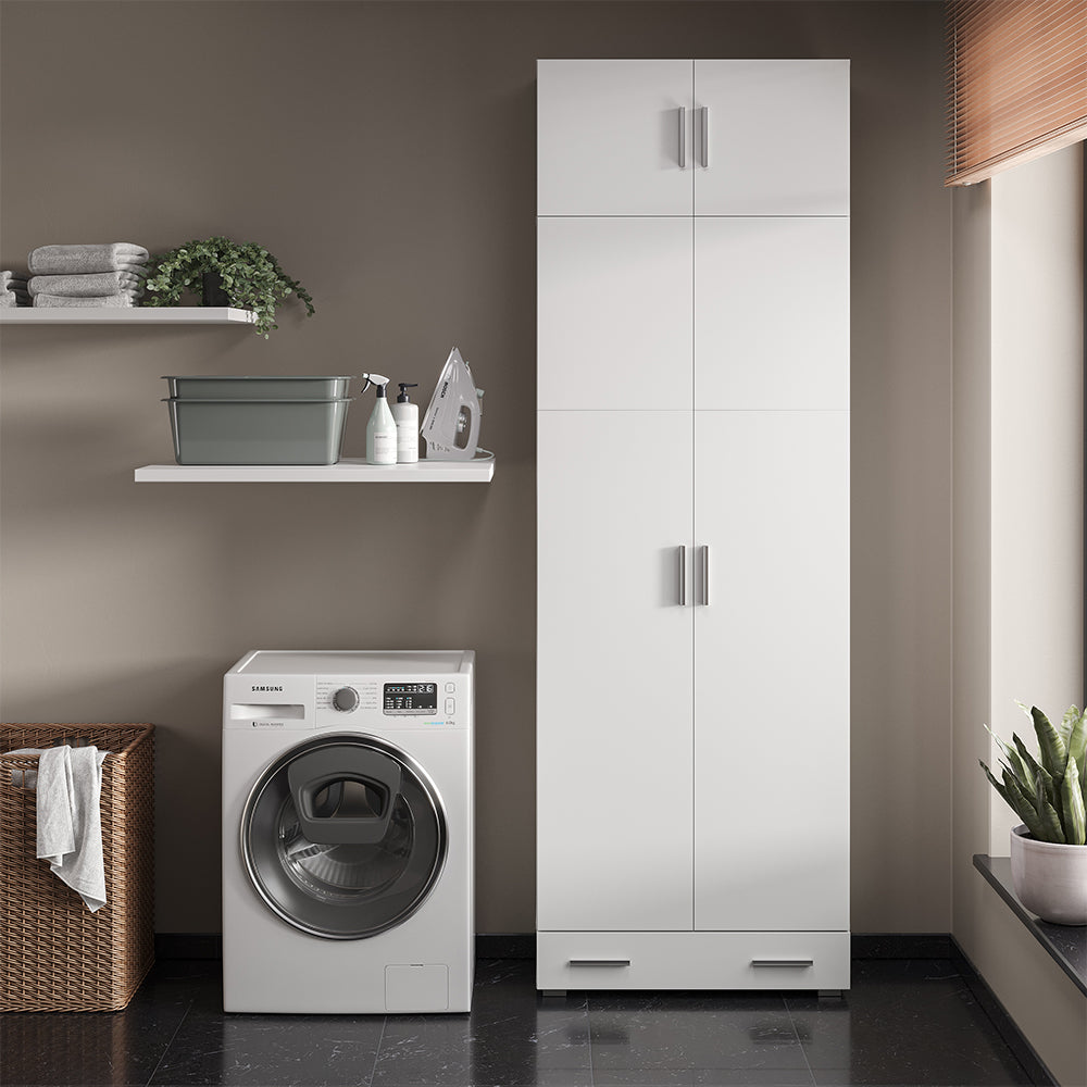 Vicco Scaffale per file Bianco 80 x 182.4 cm con estensione dell'armadio e cassetto