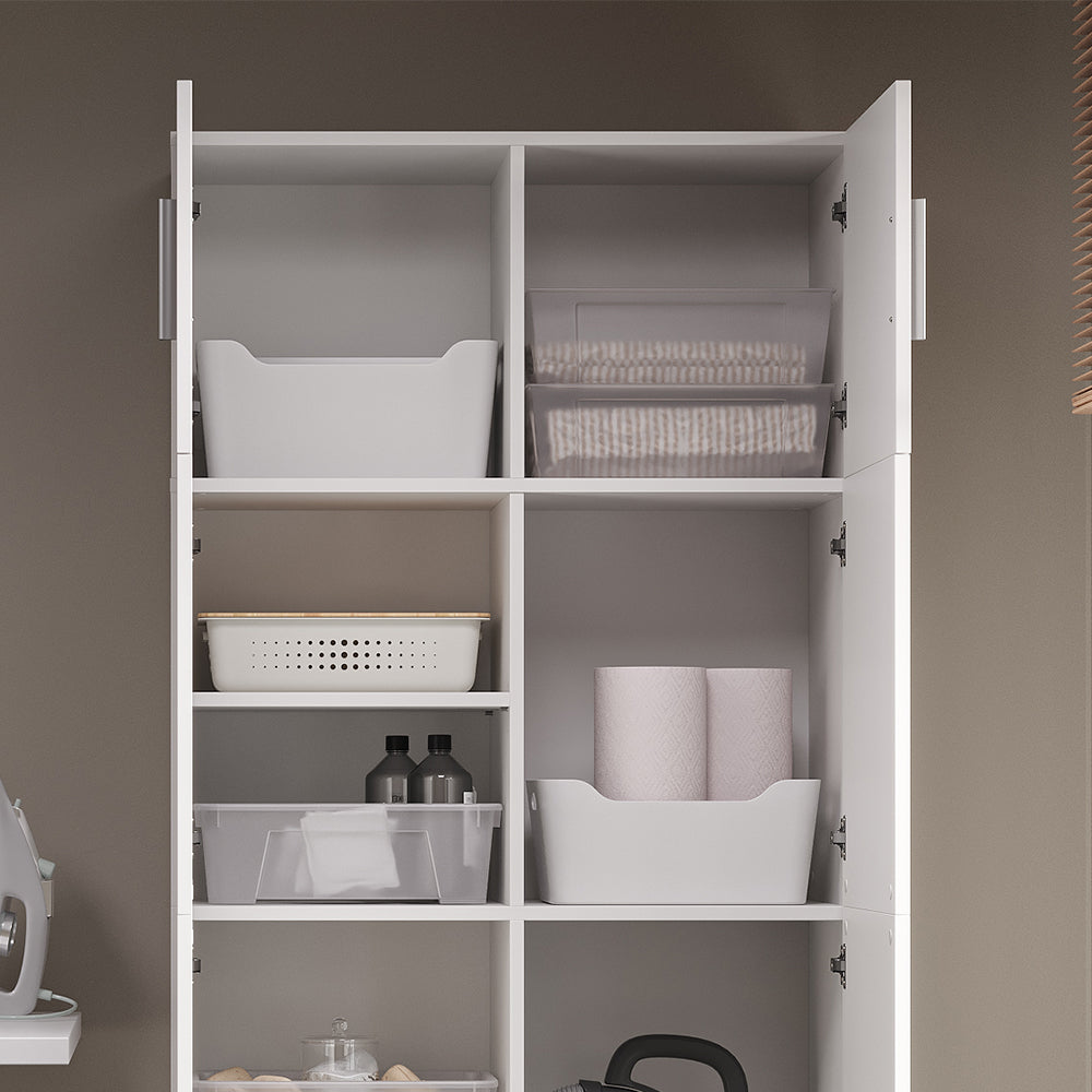 Vicco Scaffale per file Bianco 80 x 182.4 cm con estensione dell'armadio e cassetto