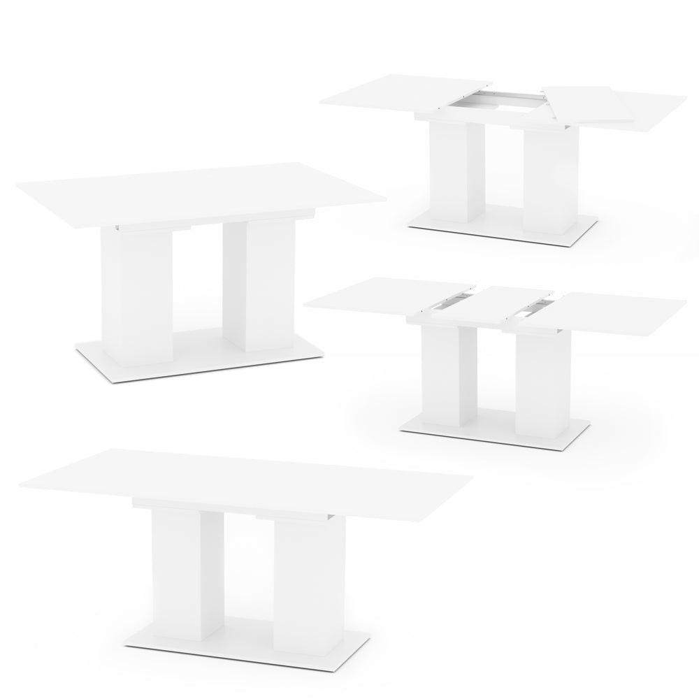 Vicco Tavolo da pranzo allungabile Bianco 90 x 140 cm