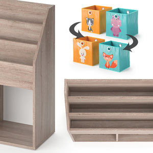 Vicco Libreria bambini Sonoma 30.7 x 79 cm con 2 scatole pieghevoli opt.1