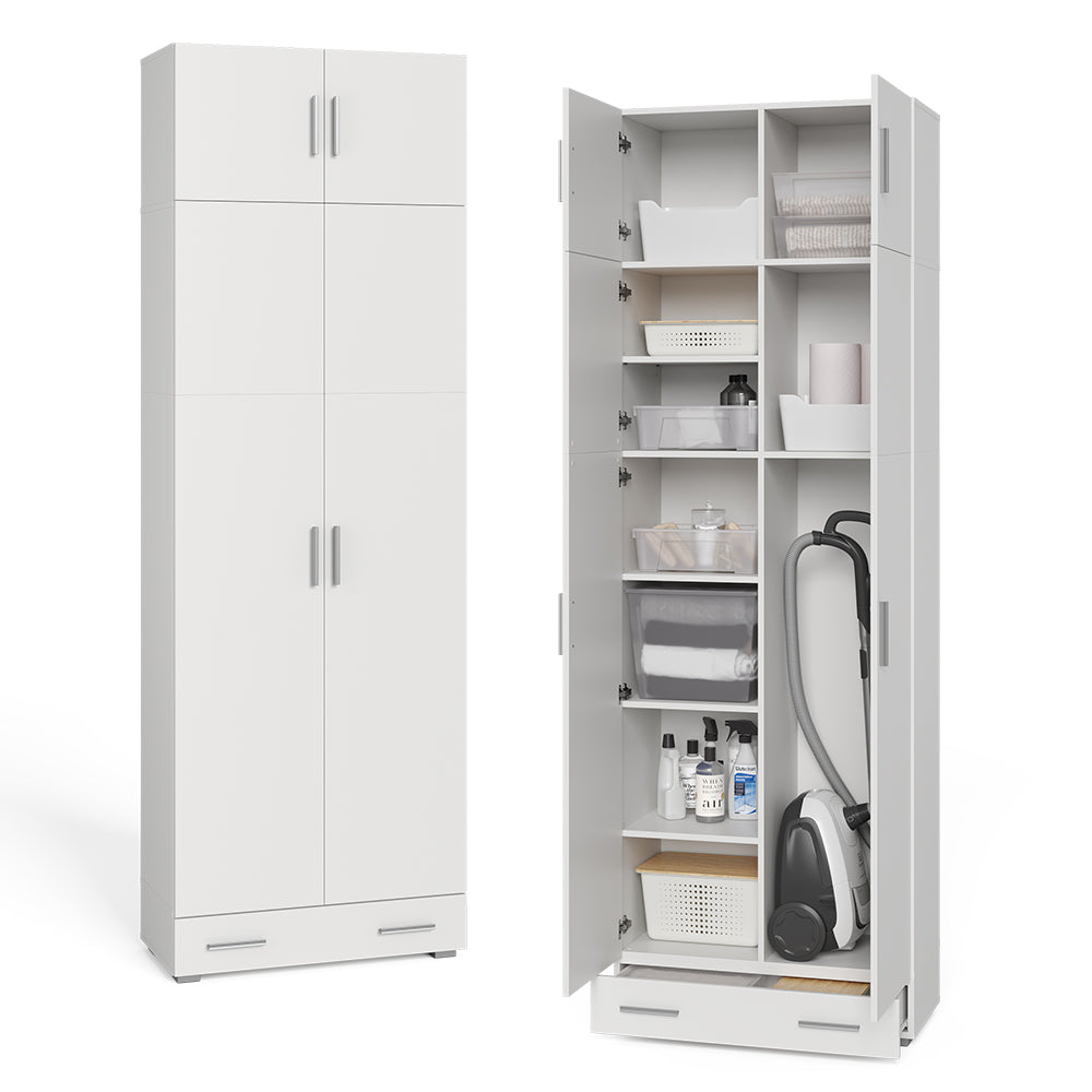 Vicco Scaffale per file Bianco 80 x 182.4 cm con estensione dell'armadio e cassetto