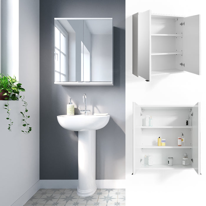 Vicco Specchio contenitore bagno Bianco 60 x 68 cm