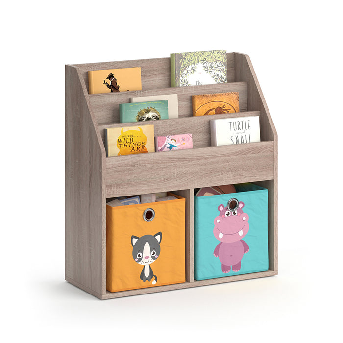 Vicco Libreria bambini Sonoma 30.7 x 79 cm con 2 scatole pieghevoli opt.1