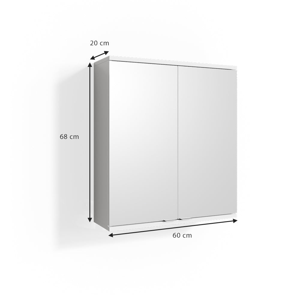 Vicco Specchio contenitore bagno Bianco 60 x 68 cm