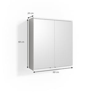Vicco Specchio contenitore bagno Bianco 60 x 68 cm