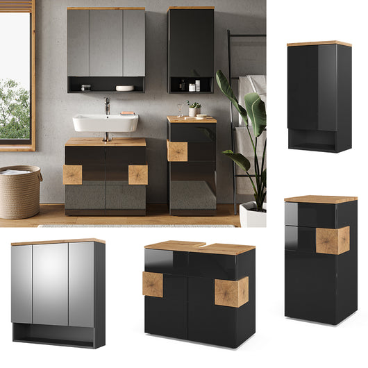 Vicco Set mobili bagno Antracite 4 parti