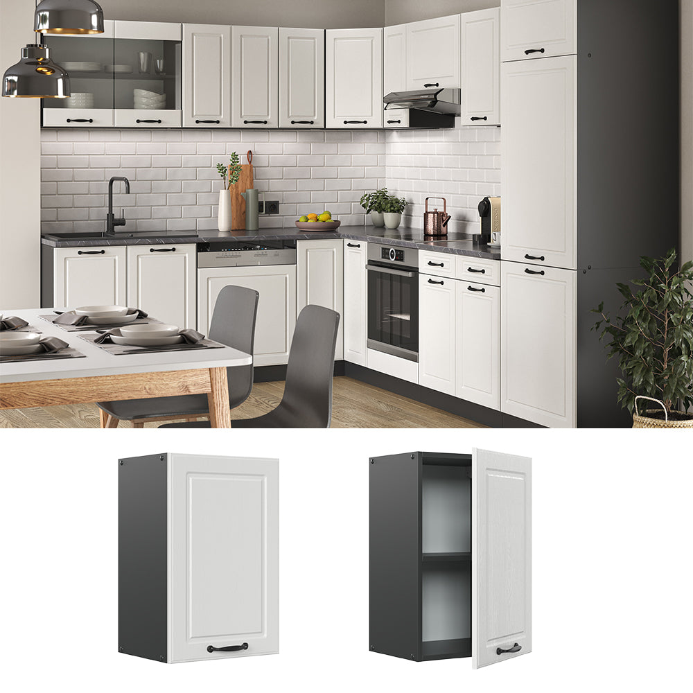 Vicco Pensile da cucina Bianco casa di campagna 40 cm