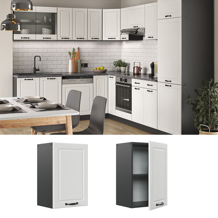 Vicco Pensile da cucina Bianco casa di campagna 40 cm