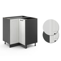 Vicco Mobile ad angolo cucina Bianco casa di campagna 75.6 cm senza piano di lavoro