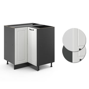 Vicco Mobile ad angolo cucina Bianco casa di campagna 75.6 cm , PL Antracite