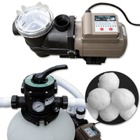 OK-Living Sistema di filtraggio a sabbia Grigio 13.200 litri/ora