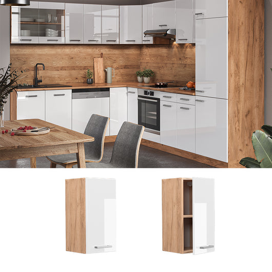 Vicco Pensile da cucina Bianco lucido 30 cm