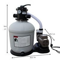 OK-Living Sistema di filtraggio a sabbia Grigio 13.200 litri/ora