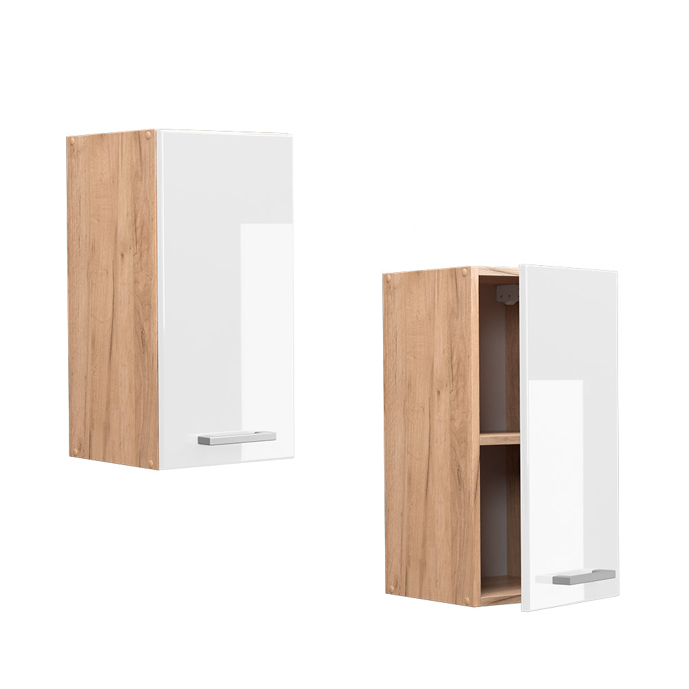 Vicco Pensile da cucina Bianco lucido 30 cm