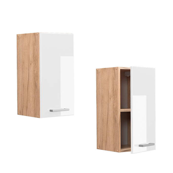 Vicco Pensile da cucina Bianco lucido 30 cm