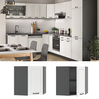 Vicco Mobile angolare da cucina Bianco casa di campagna 57 cm