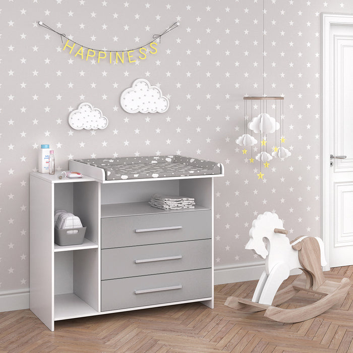 Vicco Fasciatoio Bianco/Grigio 113 x 100 cm