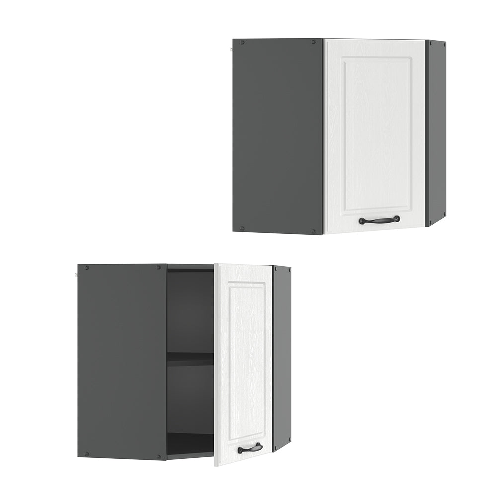 Vicco Mobile angolare da cucina Bianco casa di campagna 57 cm