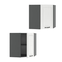 Vicco Mobile angolare da cucina Bianco casa di campagna 57 cm