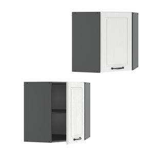 Vicco Mobile angolare da cucina Bianco casa di campagna 57 cm