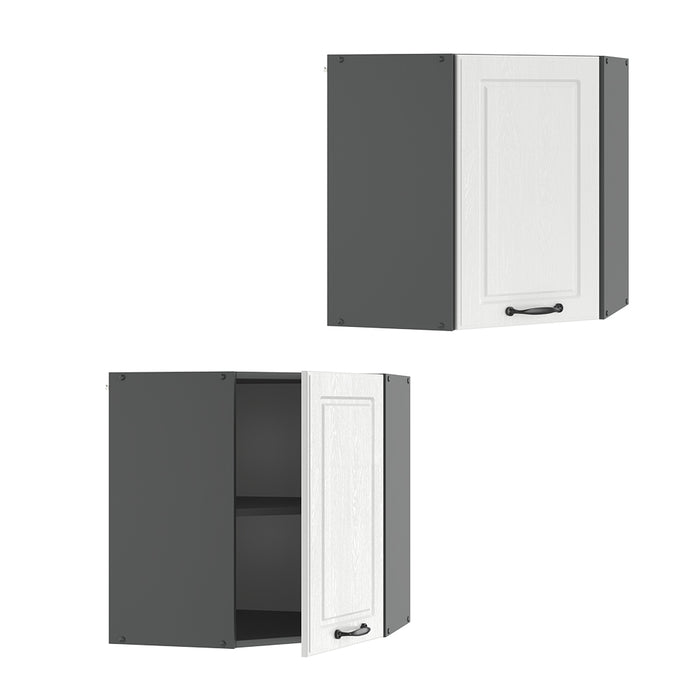 Vicco Mobile angolare da cucina Bianco casa di campagna 57 cm