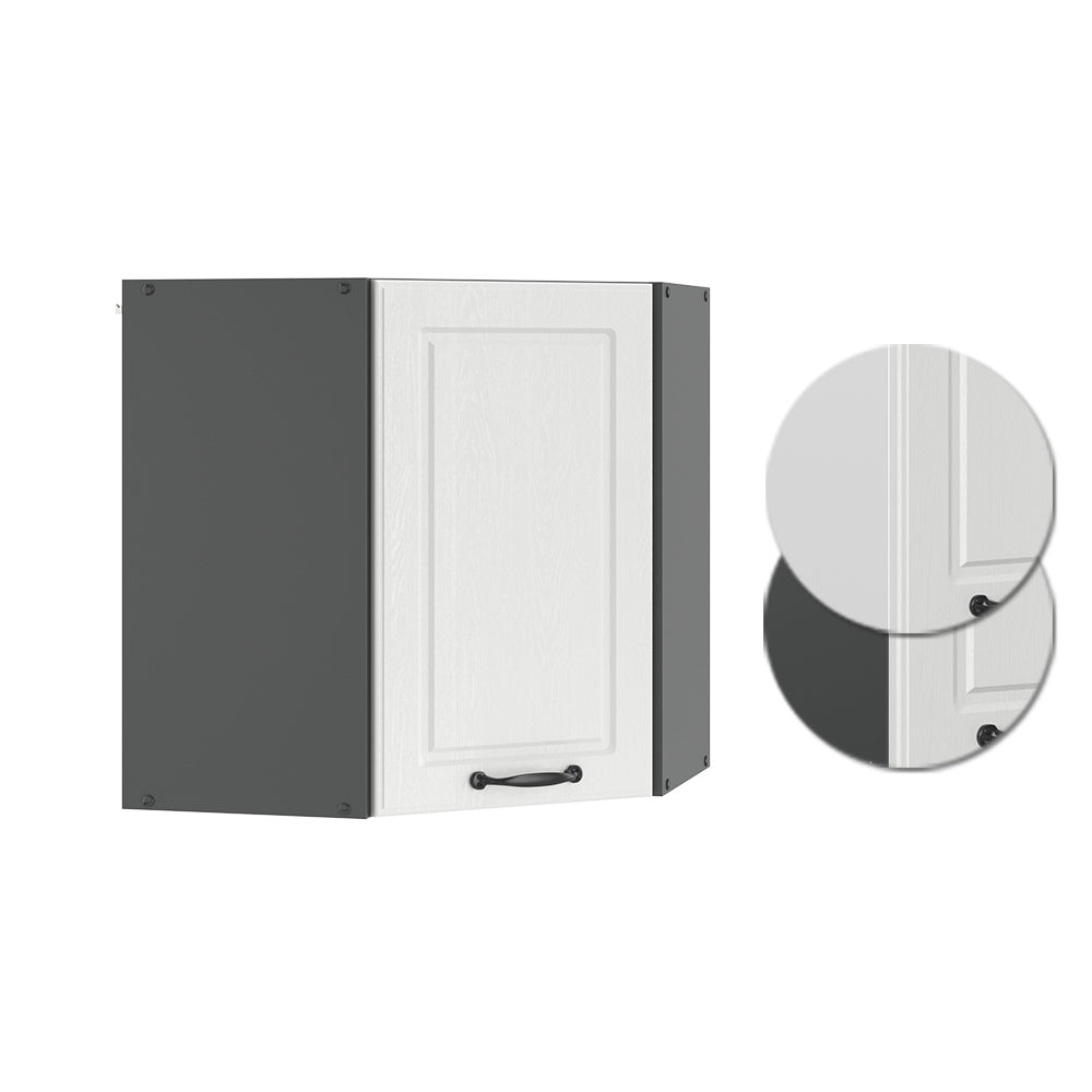 Vicco Mobile angolare da cucina Bianco casa di campagna 57 cm