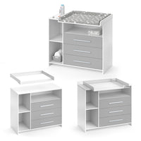 Vicco Fasciatoio Bianco/Grigio 113 x 100 cm