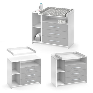 Vicco Fasciatoio Bianco/Grigio 113 x 100 cm