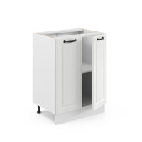 Vicco Mobiletto base cucina Bianco casa di campagna 60 cm , PL Antracite