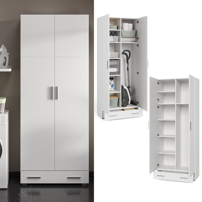 Vicco Scaffale per file Bianco 80 x 182.4 cm con cassetto